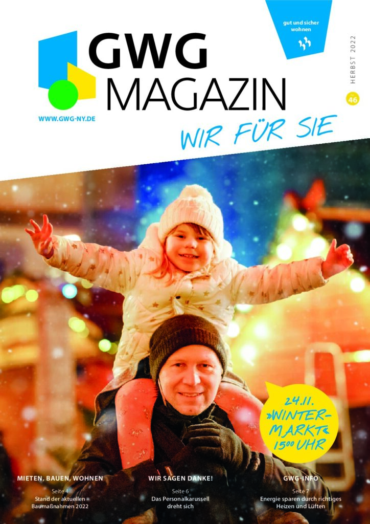 Titelseite: GWG Mieterzeitung November 2022